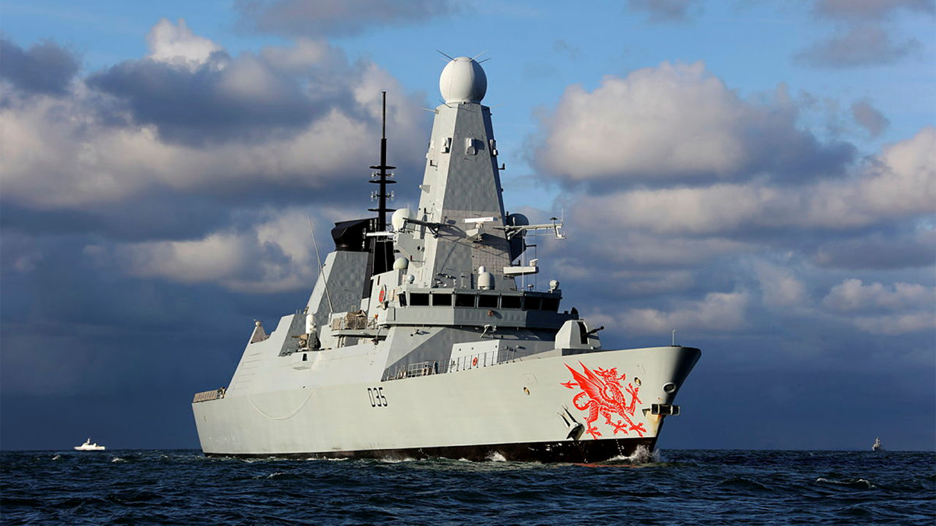 HMS Dragon is a Type 45 destroyer and is the Royal Navy's only vessel with the capacity to intercept ballistic missiles